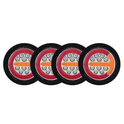 4x perävaunun kuorma-auton led-takavalot 4/5 tuumaa 12v 24v dynaaminen takavalo