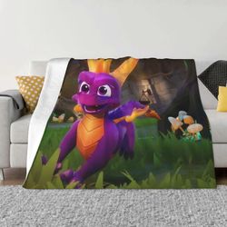 Spyro Dragon Ultra-Soft Micro Fleece -peitto sohvalle ja Sänky, ylellinen Pehmeä Kodikas sumea peitto 40" X30" -KDE47667 76x102cm 40x30in