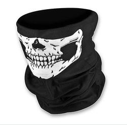 Skull Bandana Åndbar Elastisk Stof Cykel Sports Hjelm Sort