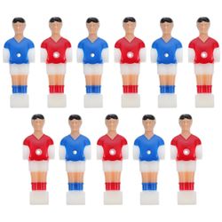 11kpl Foosball korvaava pelaaja Foosball Miesten pöytäjalkapalloilija Jalkapalloilija Sininen punainen 11.5X3.5X2CM