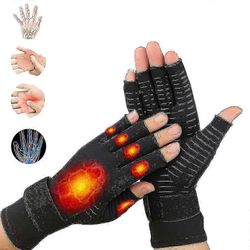 Puolen sormen nivelkipua lievittävät käsineet, joissa on rannetuki ja käsisuoja puristusta varten L
