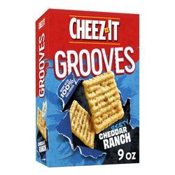 Cheez-it grooves ost crackers box, zesty cheddar ranch, 9 oz