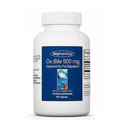 NutriCology Nutrikologia / allergiatutkimusryhmä Ox Bile, 500 mg, 100 korkkia (pakkaus 1)