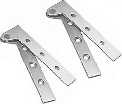 360° pyörivä harjattu hopeasarja, jossa on kaksi 4 tuuman offset-ruostumattomasta teräksestä valmistettua piilotettua oven saranaa