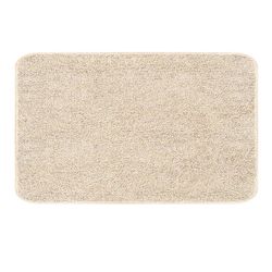 Eveltek Badeværelse tæpper Blød absorberende skridsikker fluffy tyk bademåtte til badekar beige 50CM*80CM