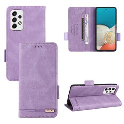 Gangxun Etui til Samsung Galaxy A53 5g læderetui Folio Flip med kreditkortspor Etui Coque Lilla