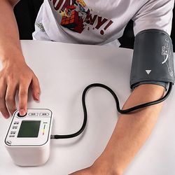 1stk Professionel bærbar 22-32 cm armmanchet Digital Sphygmomanometer manchet Blå