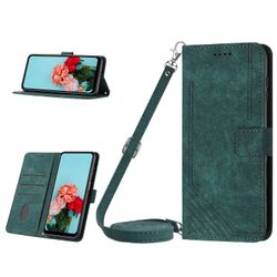 Foxdock Kompatibel med Iphone 12 Pro Crossbody Plånbok Case Kickstand Folio Cover med kortplatser Grön