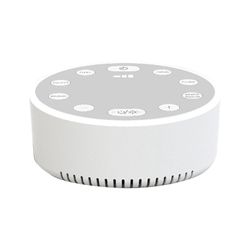 Hefansi White Noise Sleep Sounder, White Noise Sleep Aid, Humørregulering, Breathing Light Speaker, bærbar og kompakt, behagelig at sove. Hvid