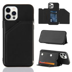 Gangxun Sag til Iphone 11 Pro Vintage Cuir Cover Læderetui Kofanger - Noir