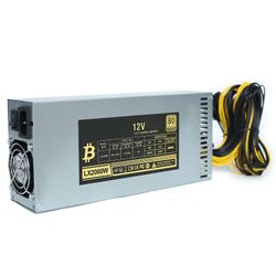 BTC-kaivostoiminnan virtalähde 2000W PSU 180-260V ATX GPU ETH Bitcoin Minerille