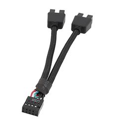 Hywl 9pin USB-otsikko naaras 1-2 uros jatkokaapelikortti työpöytä 9-nastainen USB-keskitin