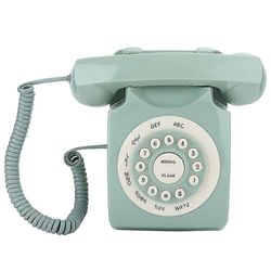 Retropuhelin 80-luvun klassinen puhelin/lankapuhelin/koti/hotelli langallinen puhelin eurooppalaistyylinen puhelin vihreä
