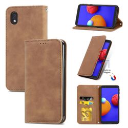 Gangxun Sag til Samsung Galaxy M01 Core Magnetisk lukning Læder Tegnebog Cover Housse Etui Shockproof - Marron