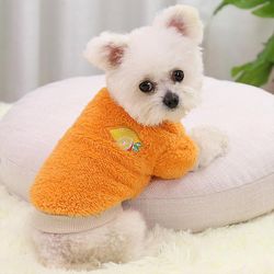 Varychmoo Pet Tøj Hvalp Hund Varm Fleece Jumper Sweater Coat Small Yorkie Chihuahua Kat Orange L