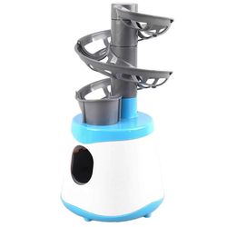 Kannettava pöytätennispallokannu Dual Power Supply -versio Pong Ball -robottisyöttökone T:lle Sinivalkoinen