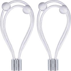 2 Pack magnetiske gardinbånd Gardinclips Reb tilbage gardin rack spænde gardin bindebånd gardin rack til hjemmet indretning hvid