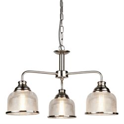 Searchlight Lighting Bistro 3 Let flerarmsloft vedhæng Sølv, Hvid, E27