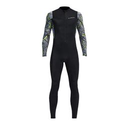 Miesten neopreenimärkäpuku, kokovartalosukelluspuku edessä vetoketjullinen märkäpuku sukellukseen L