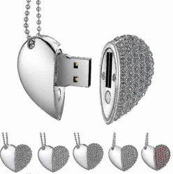 Usb-tikku, premium usb 3.0, timanttisydämen muoto 32gb USB-muistitikku vedenpitävä muistitikku Muistitikku Nopea siirto, sininen