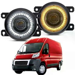 Koskee 2 X auton LED-linssin sumuvalokokoonpanoa Fiat Ducato 250-290 2014-2020 30W 4000LM Angel Eye päiväajovalo DRL H11 12V