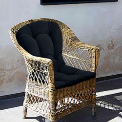 Sisätilojen ulkotuolityynyt Istuintyynytyyny 2 tuolityynyn sarja istumiseen patio puutarha lattia heittotyynyt Musta