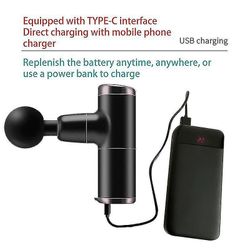 Mikasa Mini dyb muskel elektrisk massage pistol muskelsmerter sort