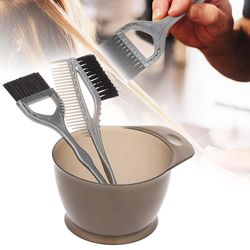 3stk Hårfarve Farve Børste Kam Farve Blanding Skål Frisør Styling Kit