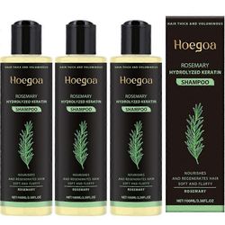 Rosemary Anti-Hair Loss Shampoo Tehostaa hiusten kasvua, hillitsee öljyä ja hilsettä, rauhoittaa päänahan ärsytystä ja palauttaa kiillon 3pcs