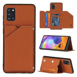 Gangxun Sag til Samsung Galaxy A31 Vintage Cuir Cover Læder sag kofanger - Marron