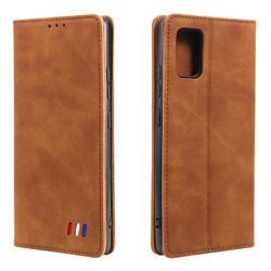 Etui til Xiaomi Mi 10 Lite Cover Magnetisk lukning Tegnebog Bog Flip Folio Stand View Læderbetræk Stødsikker - Brun