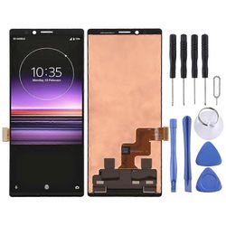 YHTEENSOPIVA OLED LCD-näyttö Sony Xperia 1:lle digitoijan täydellä kokoonpanolla (musta)