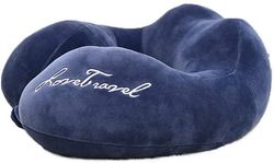 Linkrunning Rejsepude Memory Foam U-formet nakkepude Varm behagelig nakkehovedbeskyttelse Rejsepude med klips til fly Biltog (dybblå)