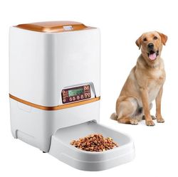 Ruili 6l Automatisk Hund &kat Feeder Auto Pet Food Dispenser LCD Display, stemme Record 60w