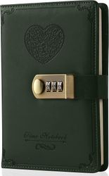 Ubiuo Päiväkirja lukolla tytöille - nahkasalasanan lukituspäiväkirja Söpöt salaiset päiväkirjat Muistikirja yhdistelmälukolla naisille Aikuiset B6-...