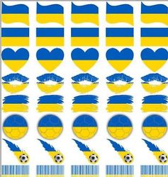Gemdeck 40 stk Ukraina nasjonalflagg klistremerke-ukrainsk byflagg bil klistremerke / applique