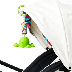 Klapvogn legetøj bløde silikone dyr vedhæng Baby Teether legetøj kan hænges med en barnevogn Green