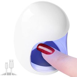Linkrunning Mini negle fototerapi lampe, sød æg uv gel neglelampe Hvid 58x45x45mm