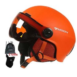 Skiing Helmet Moon Suojalasit Laskettelukypärä Integrally-valettu Pc + eps Korkealaatuinen Hiihtokypärä Ulkona Aikuisten Urheilu Laskettelu Lumilau...
