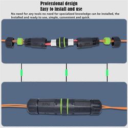 IP68 vedenpitävä SC kaksiytiminen kuituoptinen liitin laajentaa kuituoptisen kaapelin pituutta palonestoliittimen sovitin Musta