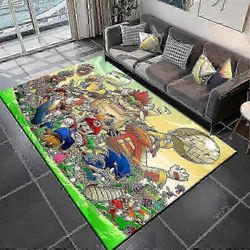 15 kokoa Super Mario Bros Movie Game Area matto, matto kotiin olohuoneeseen makuuhuoneen sohva ovimatto keittiön sisustus, liukumaton lattiamatto 1...