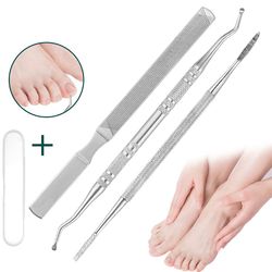 Indgroet Toenail File Lifter Sæt indgroede Nail Feet Care Pedicure Tools Professional Podiatry Care Equipment