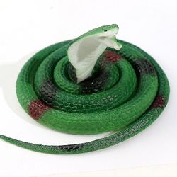 Qeen Bimirth 70cm Realistisk Giant Cobra Gummi Fake Snake Leker Rekvisitter og praktiske vitser Grønn