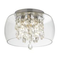 Searchlight Lighting 3 Light Badeværelse Flush Loft Light Chrome, Crystal IP44, G9