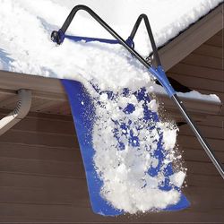 Lumikattoharava, 5-20 jalan pidennettävä lumiharava katolle, 5-osainen alumiininen säädettävä tanko liukuestekahvalla, kattolumiharavan poistotyöka...