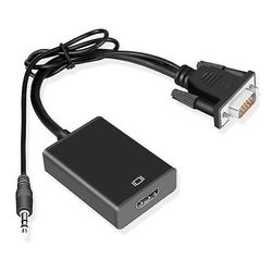 Coosilo Vga mand til hdmi kvindelige 1080p Output HDTV Audio Video Cable Converter Adapter