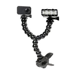 JVY Klip Klemme Mount 360 Drejelig Dual-head Fleksibel Tripod til GoPro HERO9 Sort / HERO8 Sort /7 /6 /5 /5 Session /4 Session /4 /3+ /3 /2 /1, SJC...