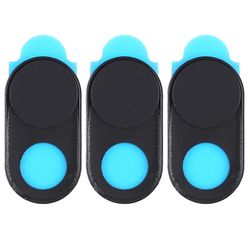 JVY 3 PCS Universal Ultra-tynd Design Magnet WebCam Cover Kamera Cover til stationær, bærbar computer, tablet, telefoner (sort)