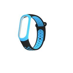 AIR Tofarvet smartwatch silikonerem til Xiaomi Mi Band 3 - sort blå