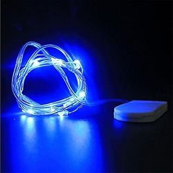 1M 2m 3m 5m førte streng lys til bryllupsfest julepynt fe lys haven udendørs waterproofgarden dekoration Blå 5m 50leds